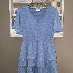 Japna Blue Layered Dress